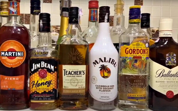 Алкогольные напитки. Фото: скриншот YouTube-видео.