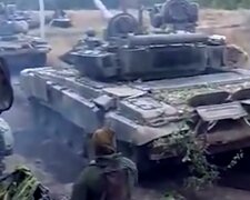 Российские танки на Донбассе. Фото: скриншот Youtube-видео