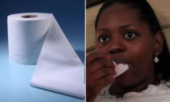 Жінка їсть туалетний папір 23 роки