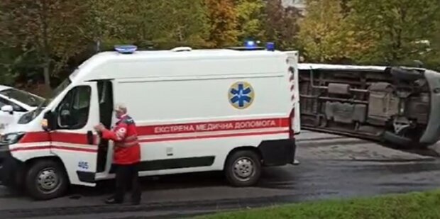 ДТП с пострадавшими в Запорожье. Фото: скриншот Youtube-видео