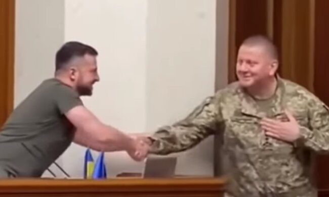 Володимир Зеленський та Валерій Залужний: скрін з відео