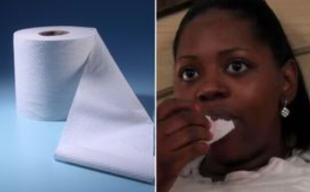 Жінка їсть туалетний папір 23 роки