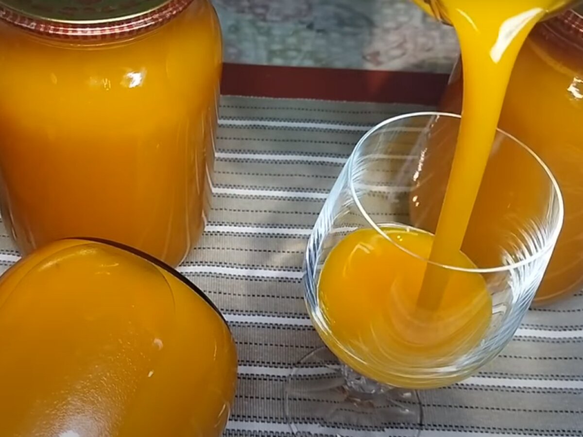 Вкусный сок из тыквы с апельсином