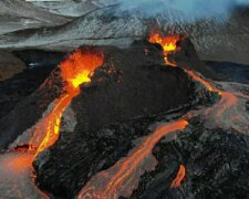 Действующий вулкан в Исландии. Фото: скриншот Youtube-видео