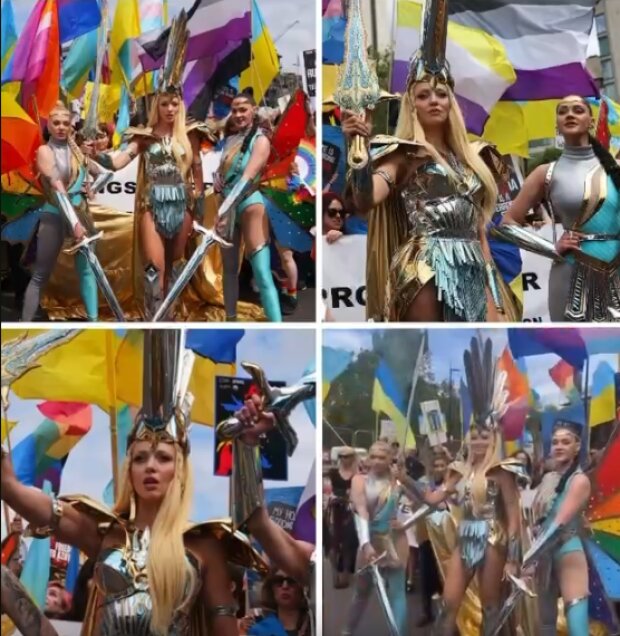 Оля Полякова возглавила ЛГБТ-колонну украинцев в Лондоне