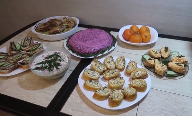 Новогодние блюда. Фото: скриншот YouTube-видео