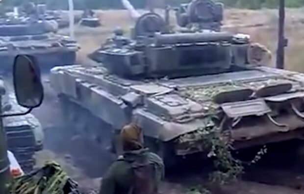 Российские танки на Донбассе. Фото: скриншот Youtube-видео