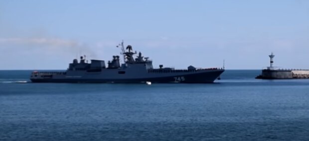 Российский военный корабль: скрин из сети