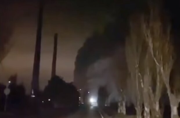Авария на Запорожской ТЭС. Фото: скриншот YouTube-видео