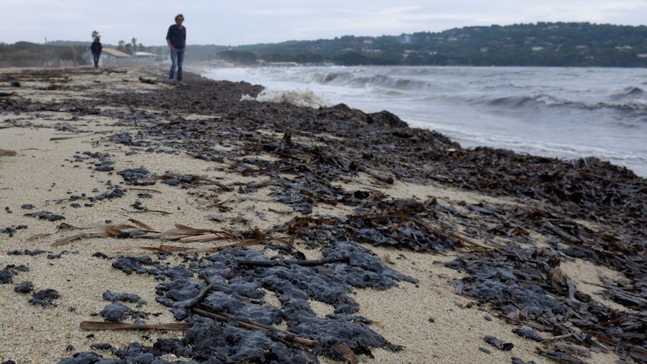 После разлива воды. Черное море загрязнено нефтепродуктами. Разлив нефти в Керченском проливе. Загрязненное Азовское море. Загрязнение морского побережья.
